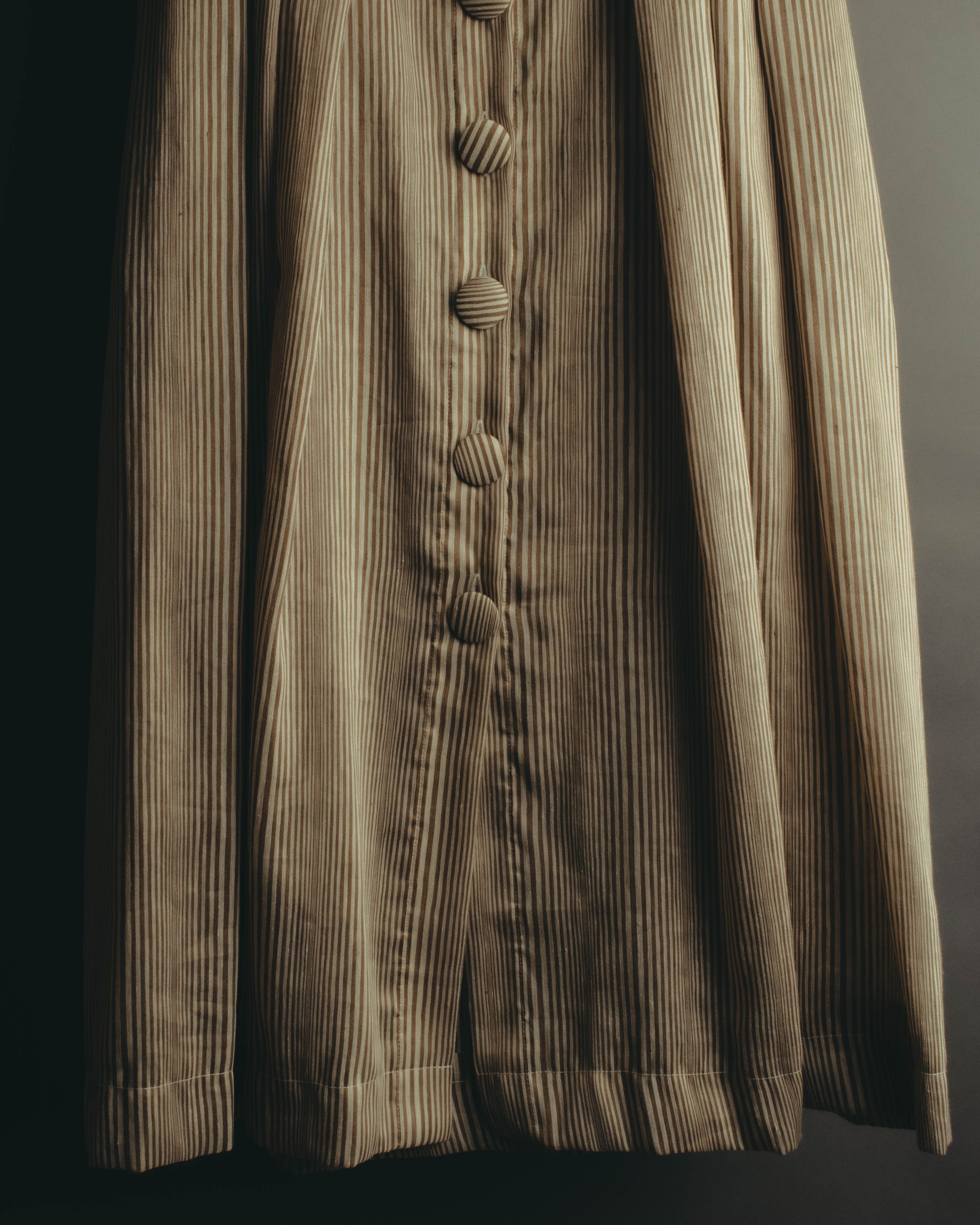 "DESTREE" 2020's Striped linen blend maxi skirt