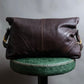 "Sergio Rossi" Foldable landscape design 2way leather bag