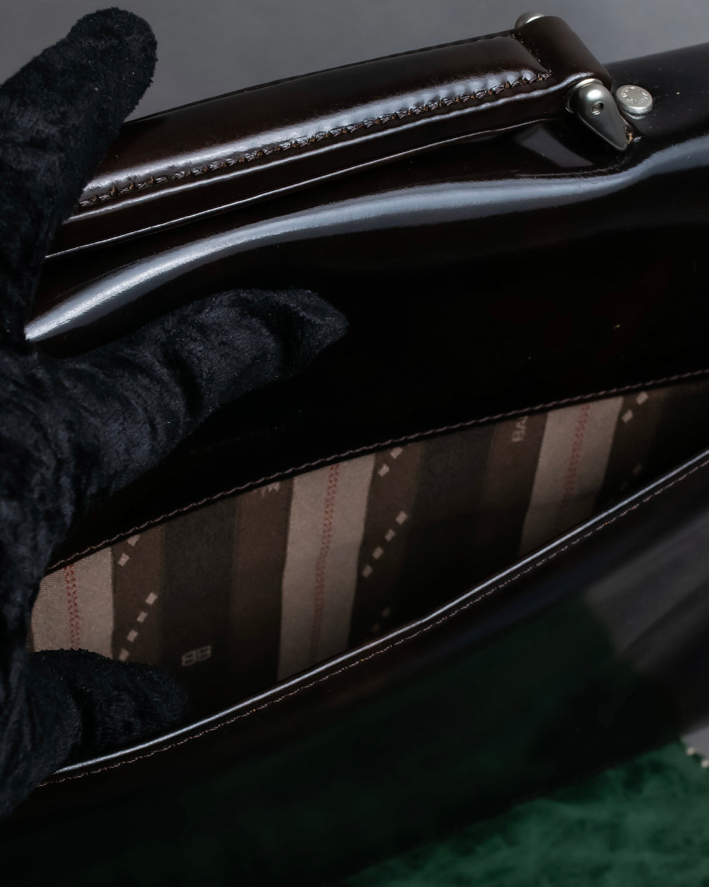 "BALENCIAGA" Patine leather briefcase bag
