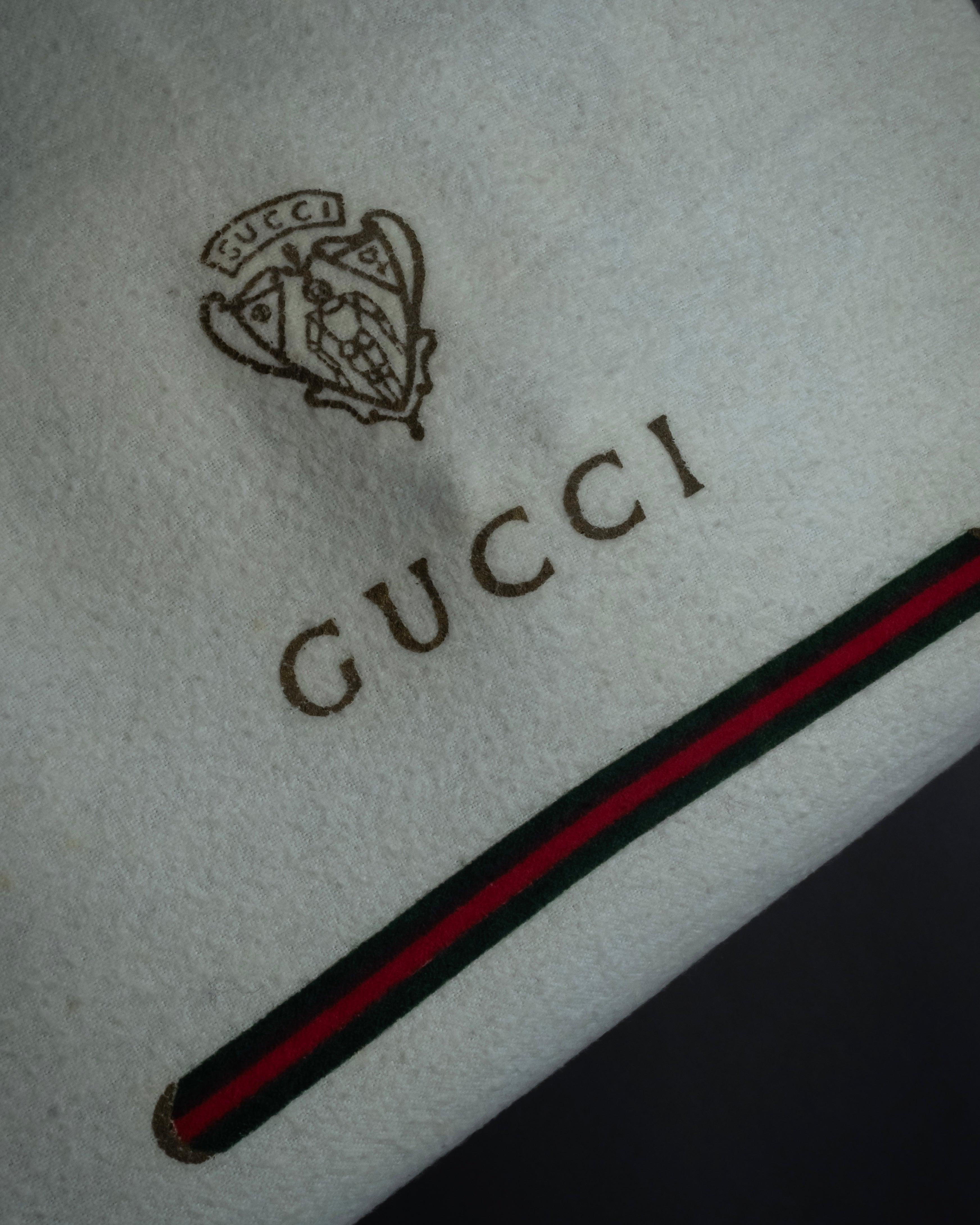 -SPECIAL- "GUCCI"  1980-1986's Inherited model grained leather bamboo bag