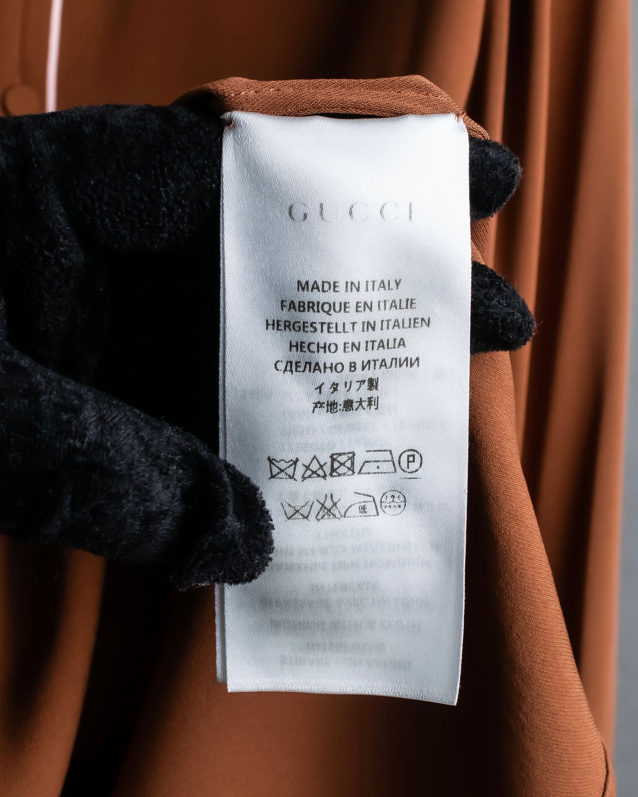 "GUCCI" Piping design soft drape shirt