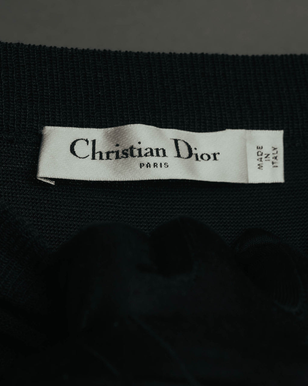 -SPECIAL- “Christian Dior“ 00’s-10’s Sheer ribbed asymmetric long skirt