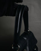“YVES SAINT LAURENT” Late 2000s Muse Two grained leather flap hand bag