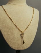 "Salvatore Ferragamo" 00's-20's Gancini key pendant necklace
