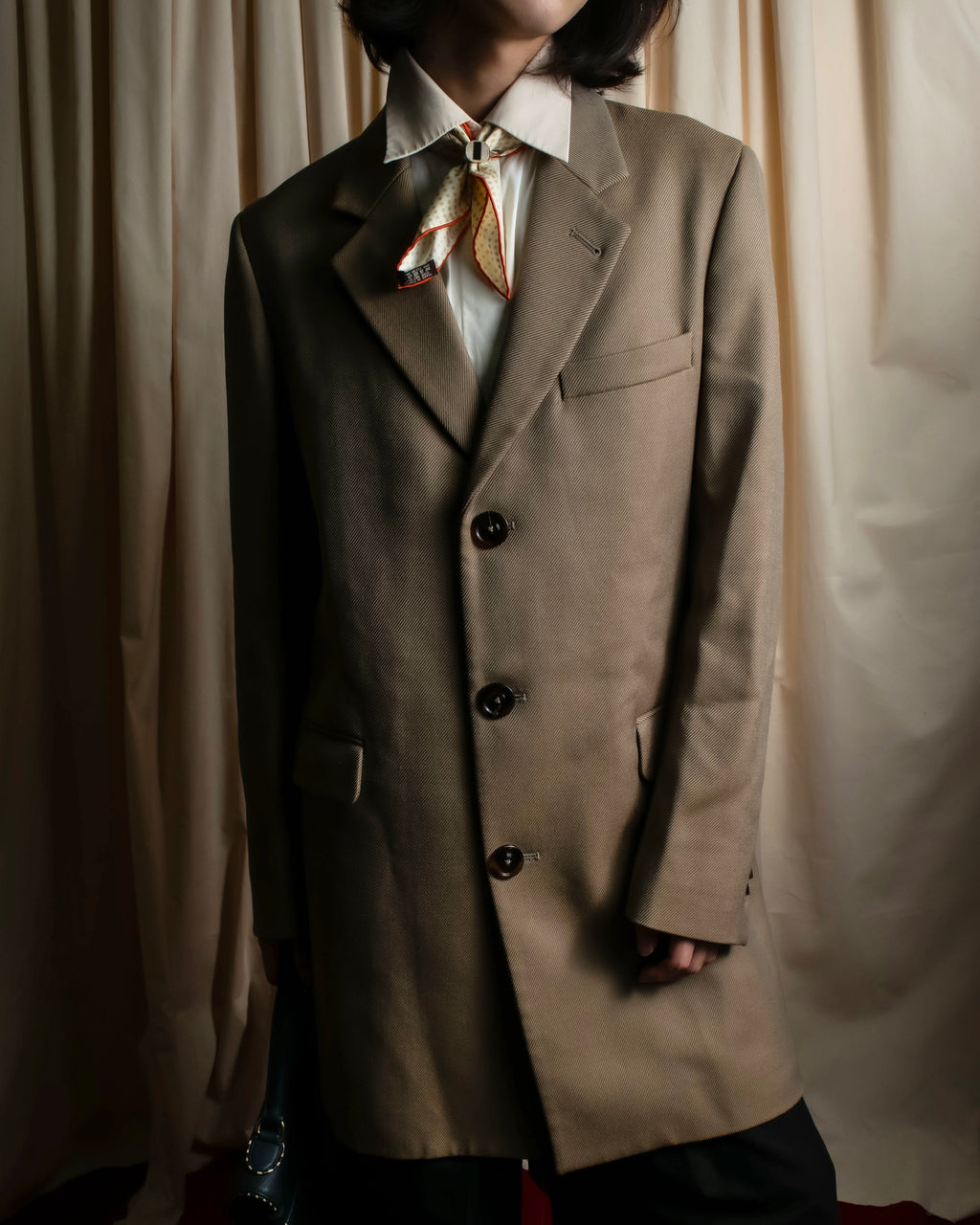 "MAISON MARGIELA" 13AW structured mid-length tailored coat