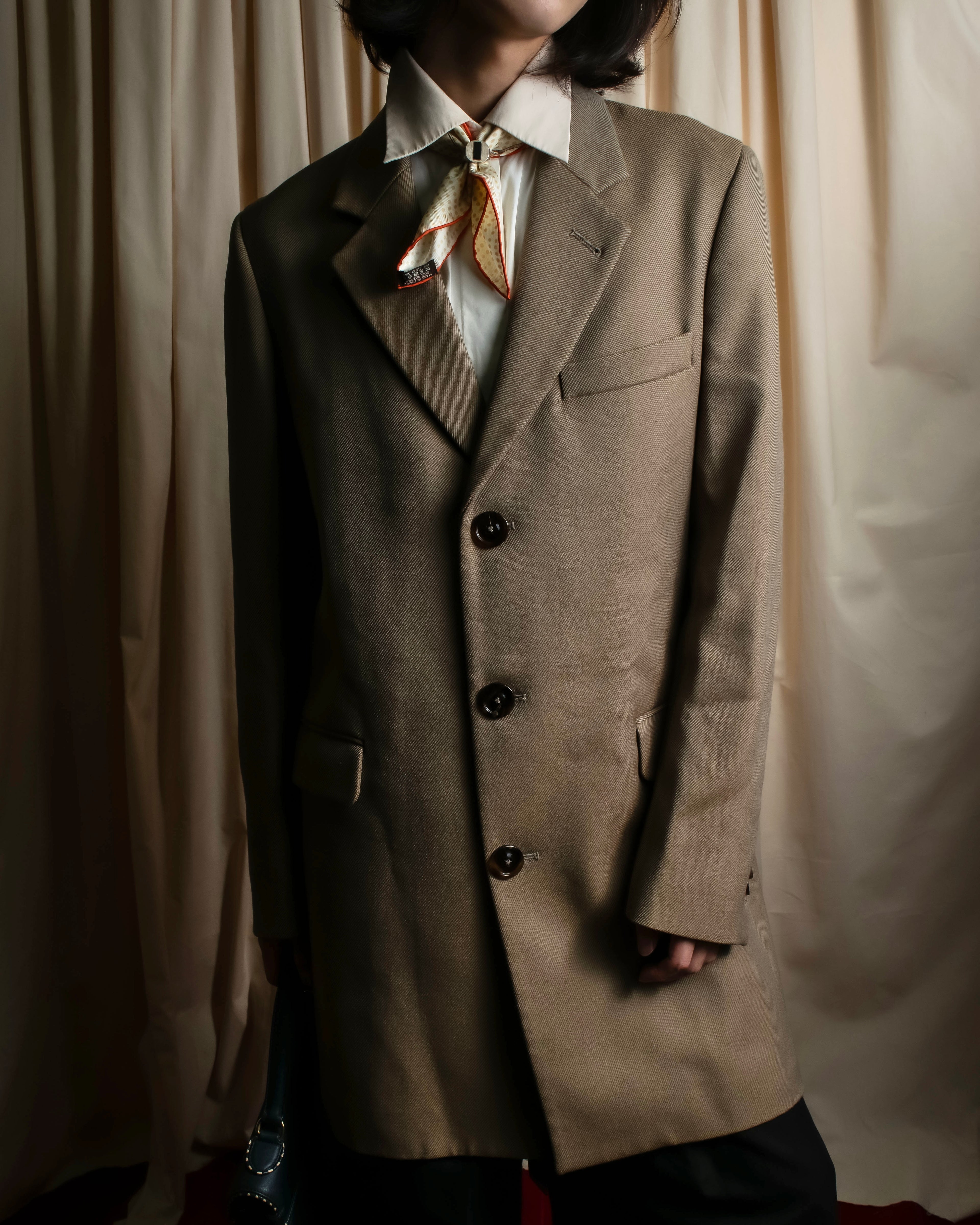"MAISON MARGIELA" 13AW structured mid-length tailored coat