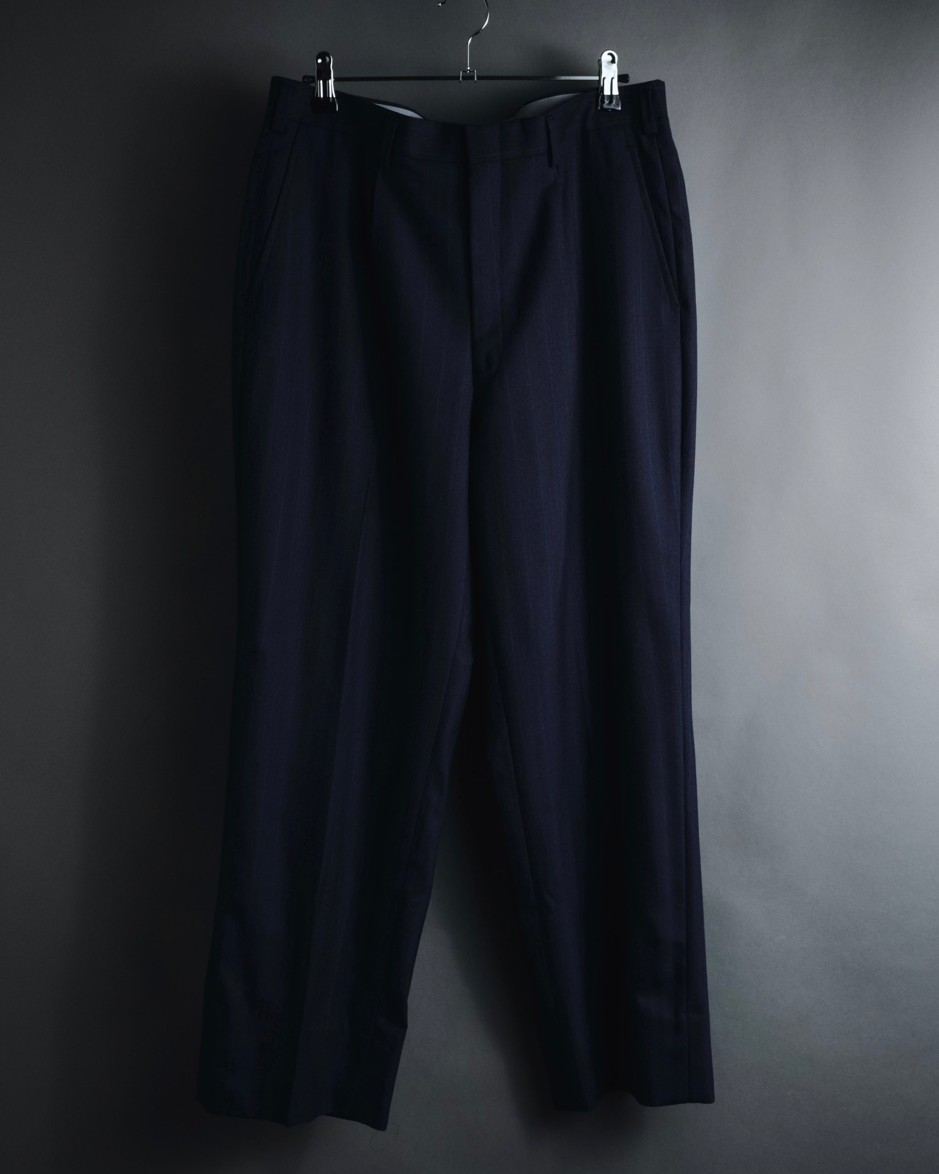 "BALENCIAGA" Tailored Two-Piece Suit Set with Subtle Pinstripes