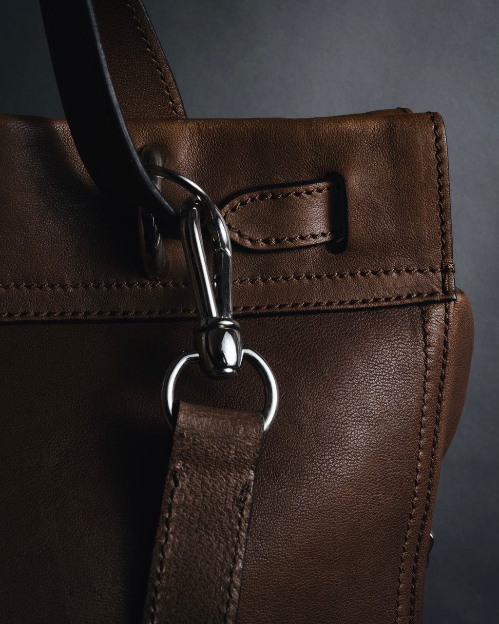 "MAURO GOVERNA" 00’s-10’s lamb leather belted draped bag