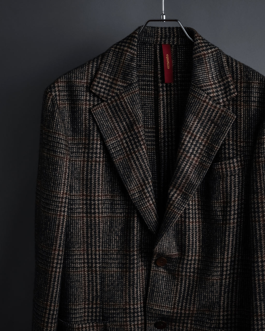 "Ernesto" Glen plaid flannel tailored jacket
