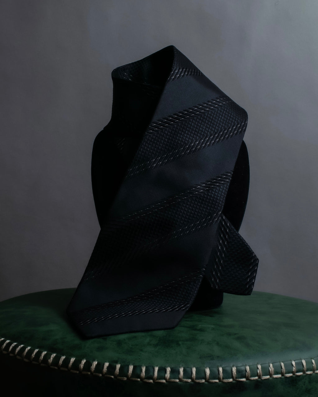 "GIORGIO ARMANI" Mixed material striped necktie