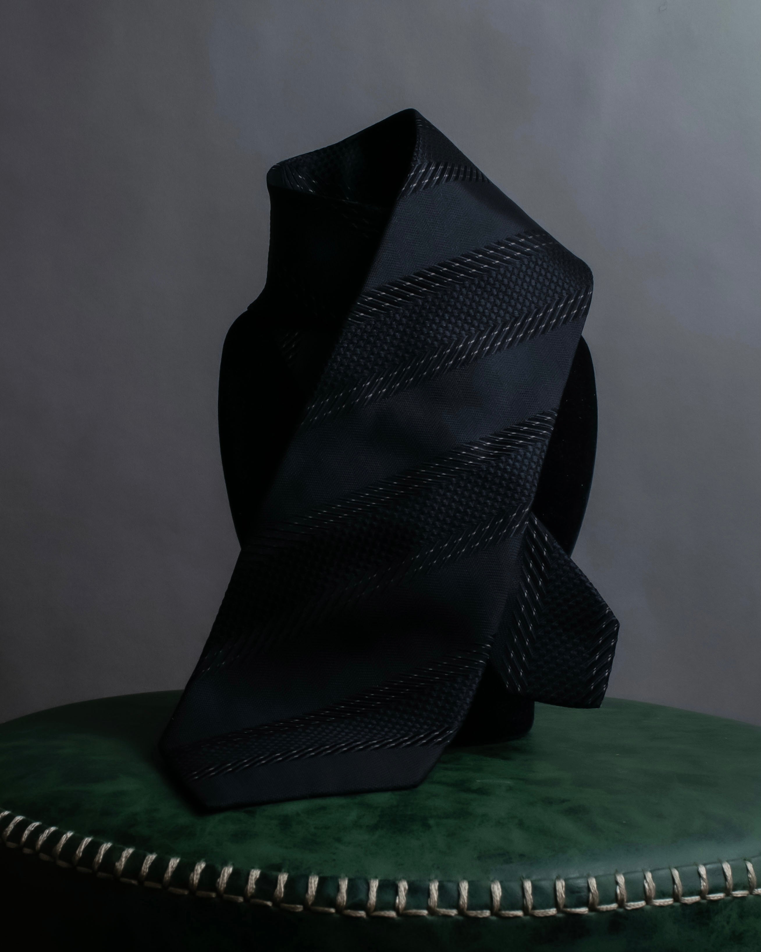 "GIORGIO ARMANI" Mixed material striped necktie