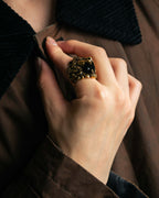 "GUCCI" Michele period lion head gold ring