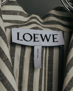 -SPECIAL- “LOEWE” 2010’s striped ribbon sleeve long gown coat