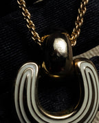 "Christian Dior" Arch motif top gold tone necklace