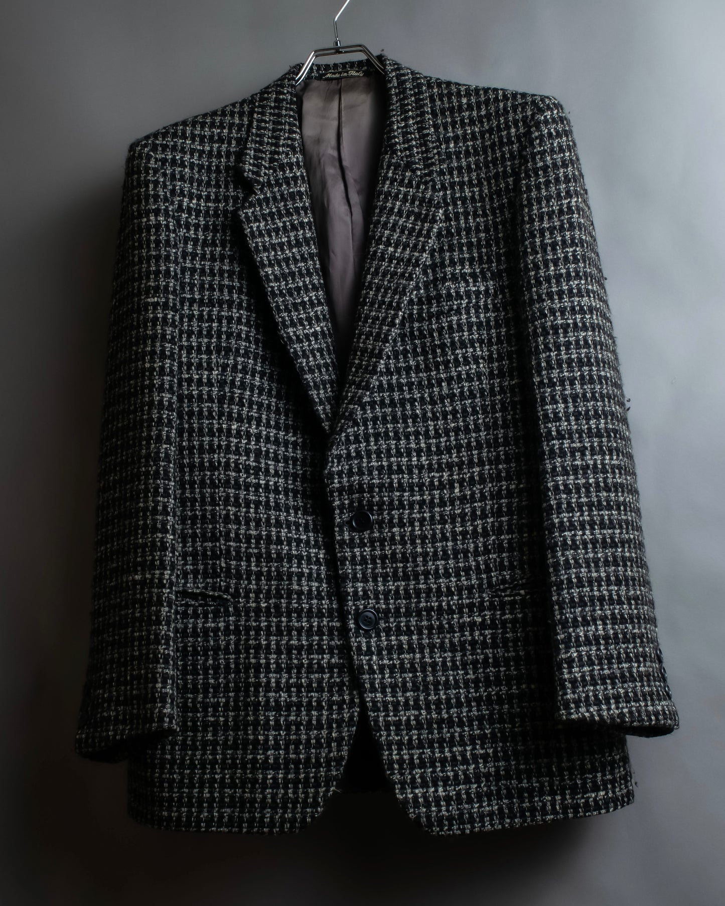 "GIORGIO ARMANI" Twill houndstooth pattern tailored jacket