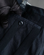 "ISSEY MIYAKE FETE" Fabric change stripe pattern wide slacks