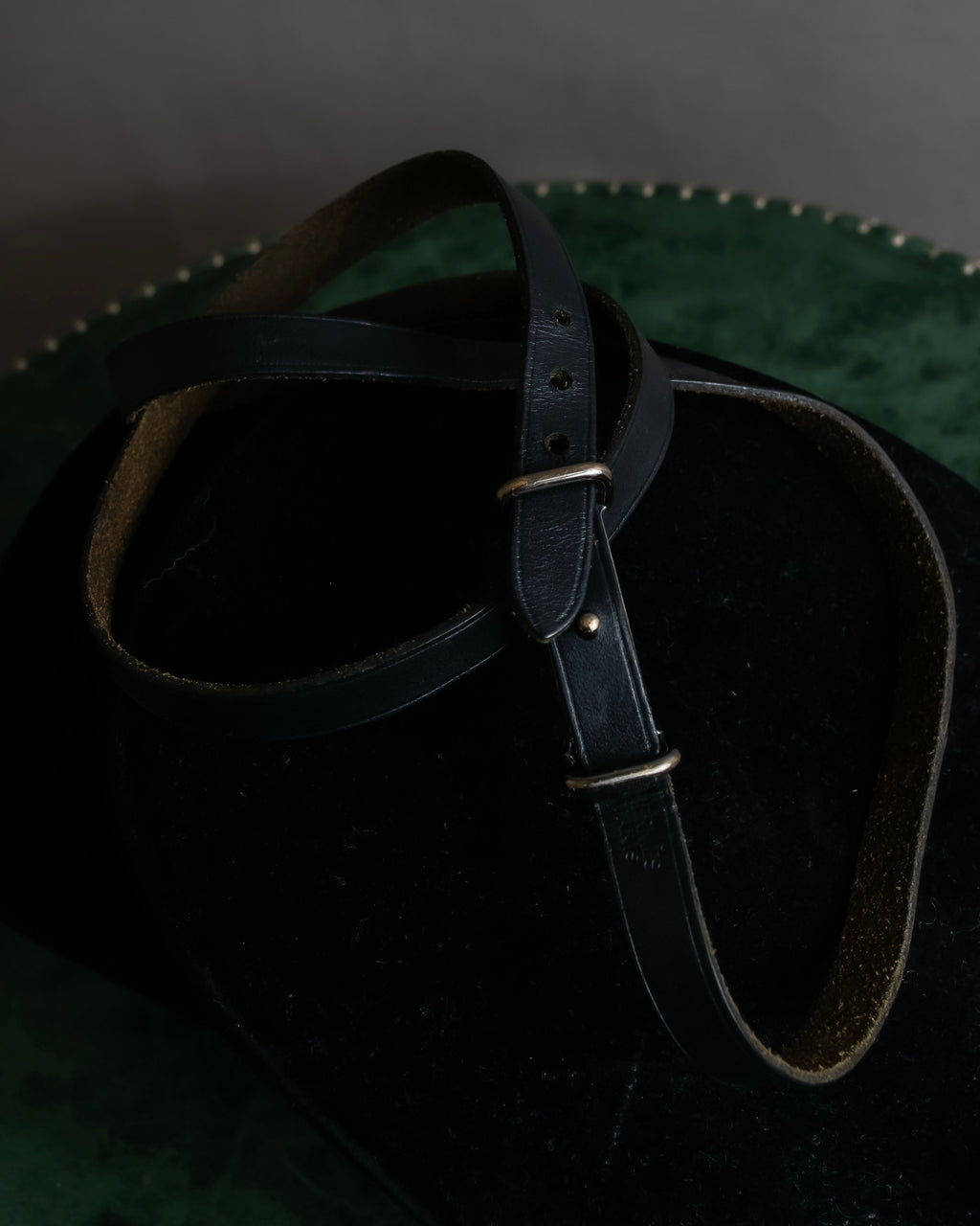 "HERMES" Layered design leather belt