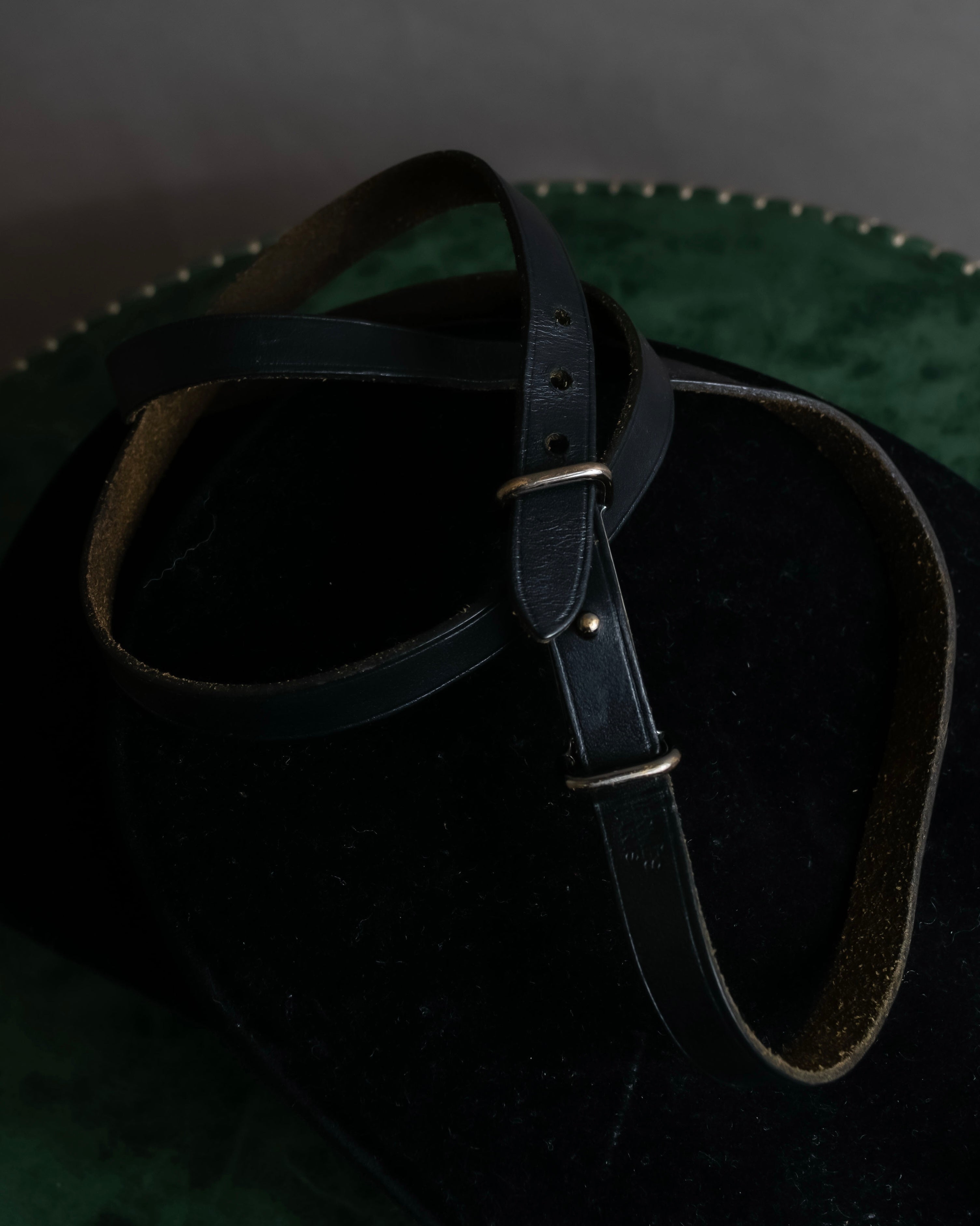 "HERMES" Layered design leather belt