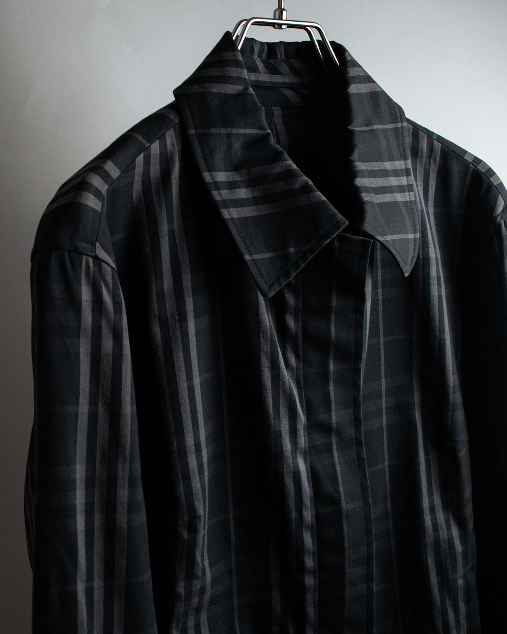 "BURBERRY" Combination leather design check pattern one-shoulder bag