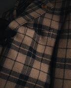 "LARDINI" Checked three-button soft-shoulder tailored jacket