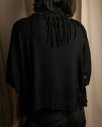 "ISSEY MIYAKE" 01AWRough knit fringe design cardigan