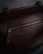 "Salvatore Ferragamo" 90’s-00’s Gancini hardware pebbled leather tote bag