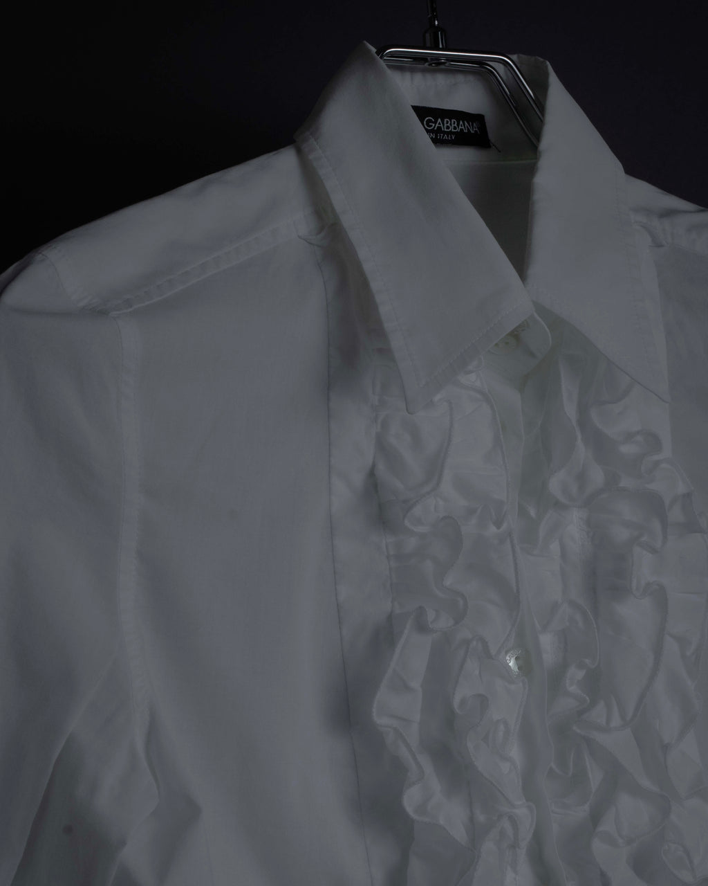 "Dolce & Gabbana" Tiered frill design white shirt