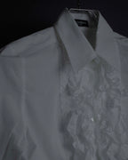 "Dolce & Gabbana" Tiered frill design white shirt