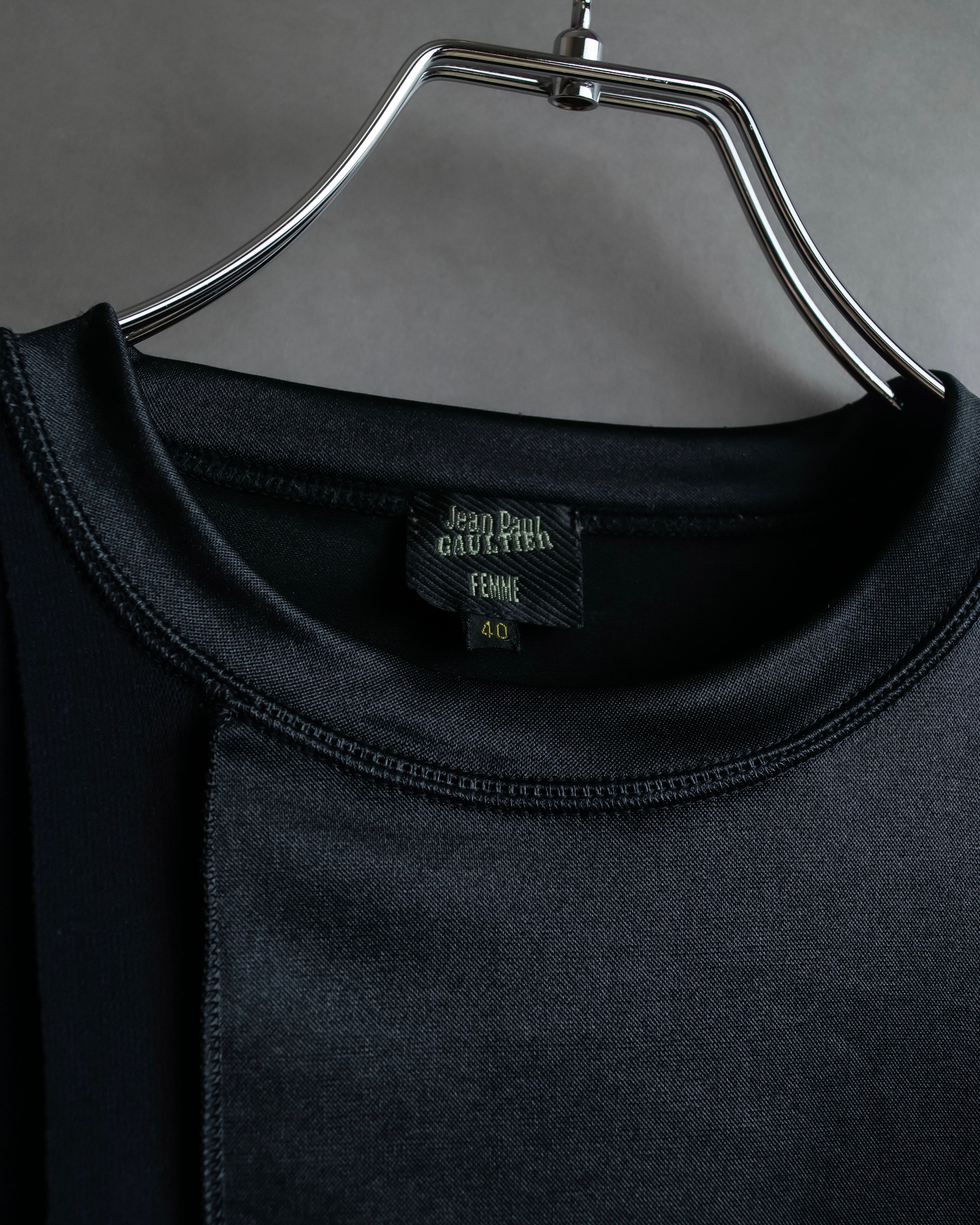 "JEAN PAUL GAULTIER FEMME" Sheer mixed material design pullover