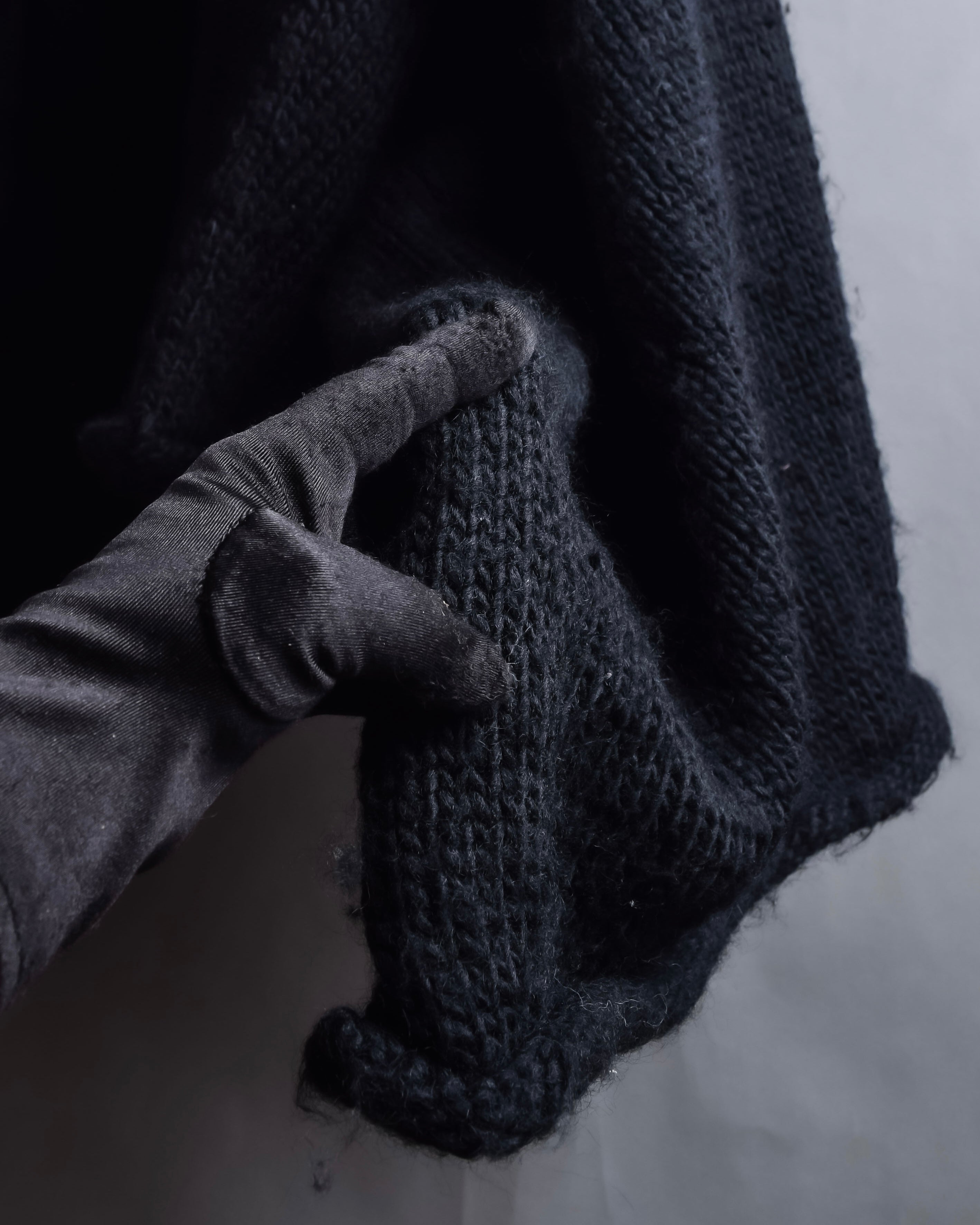 "YOHJI YAMAMOTO" 19AW Oversized cape knit cardigan