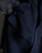 "Polo University Club by Ralph Lauren" Peaked dorapelle double-breasted wool chester coat