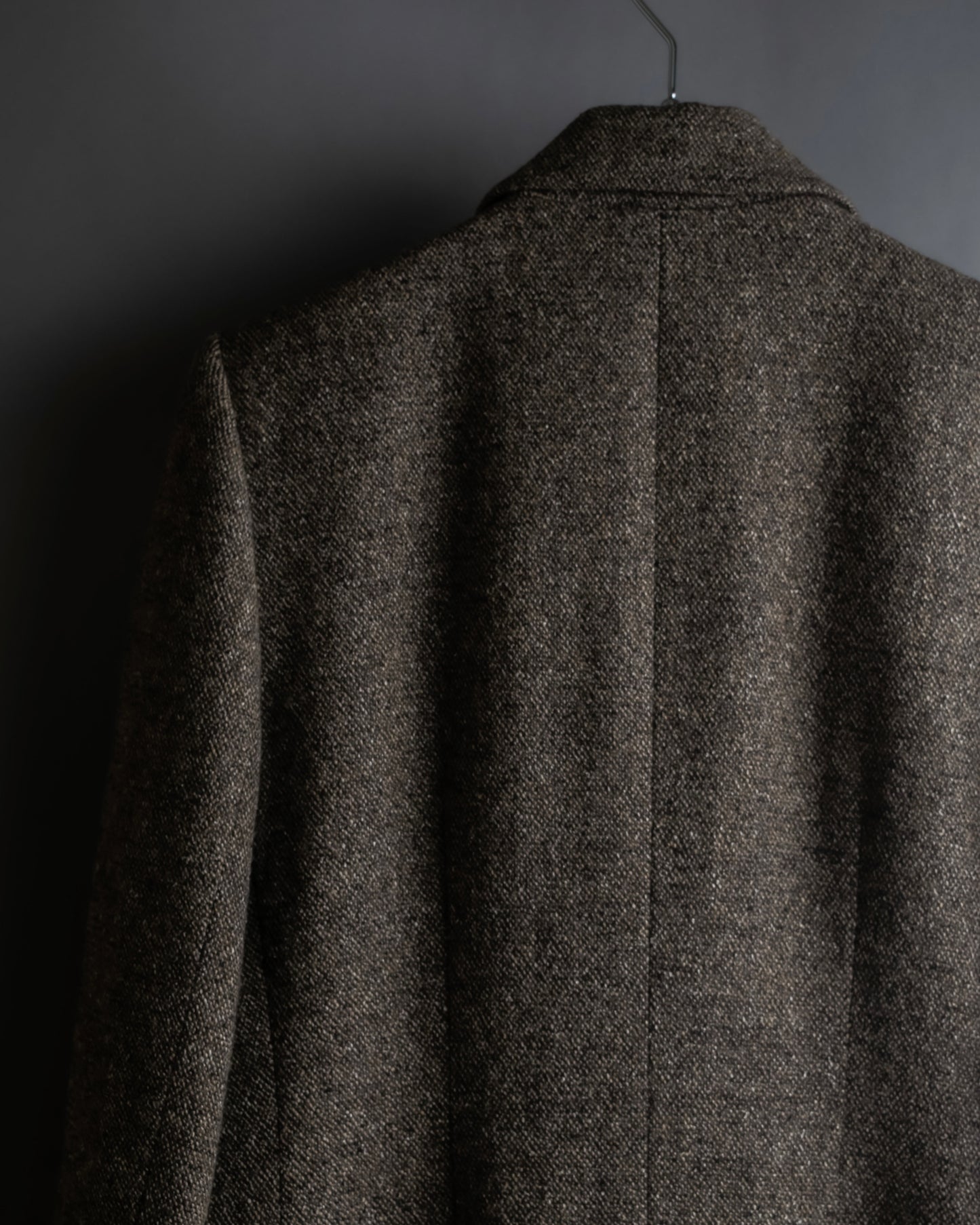 "Yves Saint Laurent Rive Gauche"
Fly front tweed chester coat