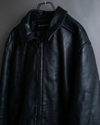 "M. JULIAN" High quality leather single riders blouson
