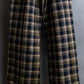 "Vintage tartan check wide tapered slacks"