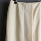 "HERMES" 100% wool ivory color flare skirt