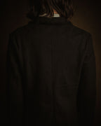 –SPECIAL– "tricot COMME des GARÇONS" 2004AW Fringed cut-off boiled wool tailored jacket