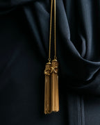 "CELINE" Fringe emblem design long necklace