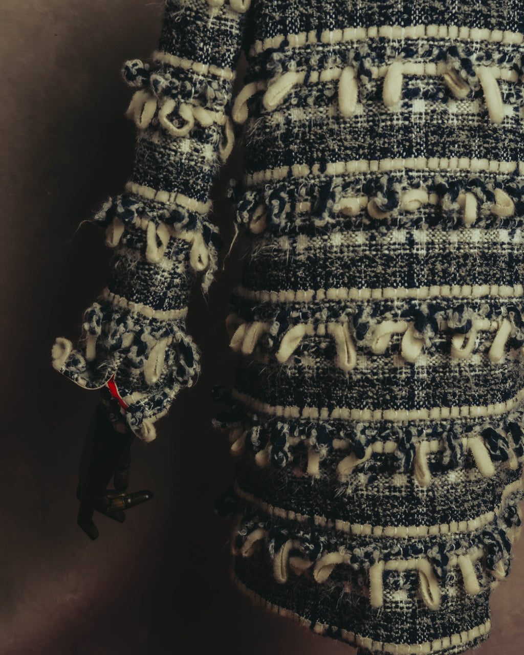 "THOM BROWNE" 2010's-20's Textured double breasted boucle coat