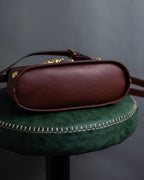"Salvatore Ferragamo" Coin motif metal design leather hand bag