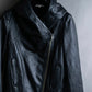 "HELMUT LANG"Boa switching shape leather zip-up jacket