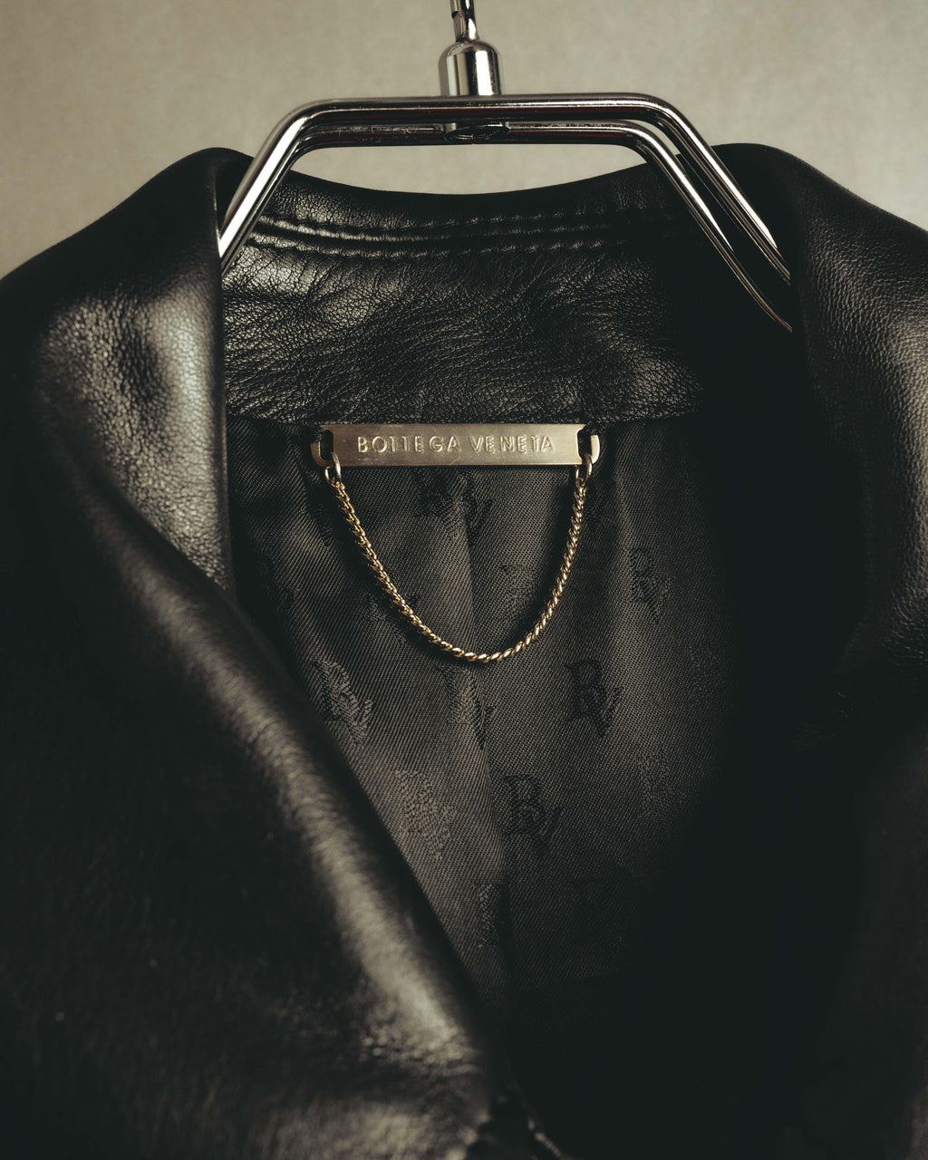-SPECIAL- "BOTTEGA VENETA" 80's-00's Belted leather coat