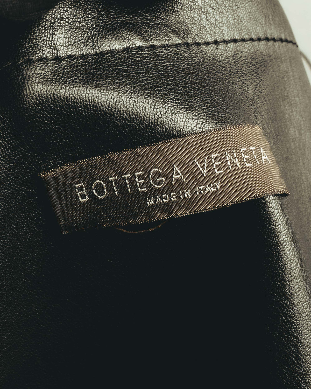 -SPECIAL- "BOTTEGA VENETA" 80's-00's Belted leather coat