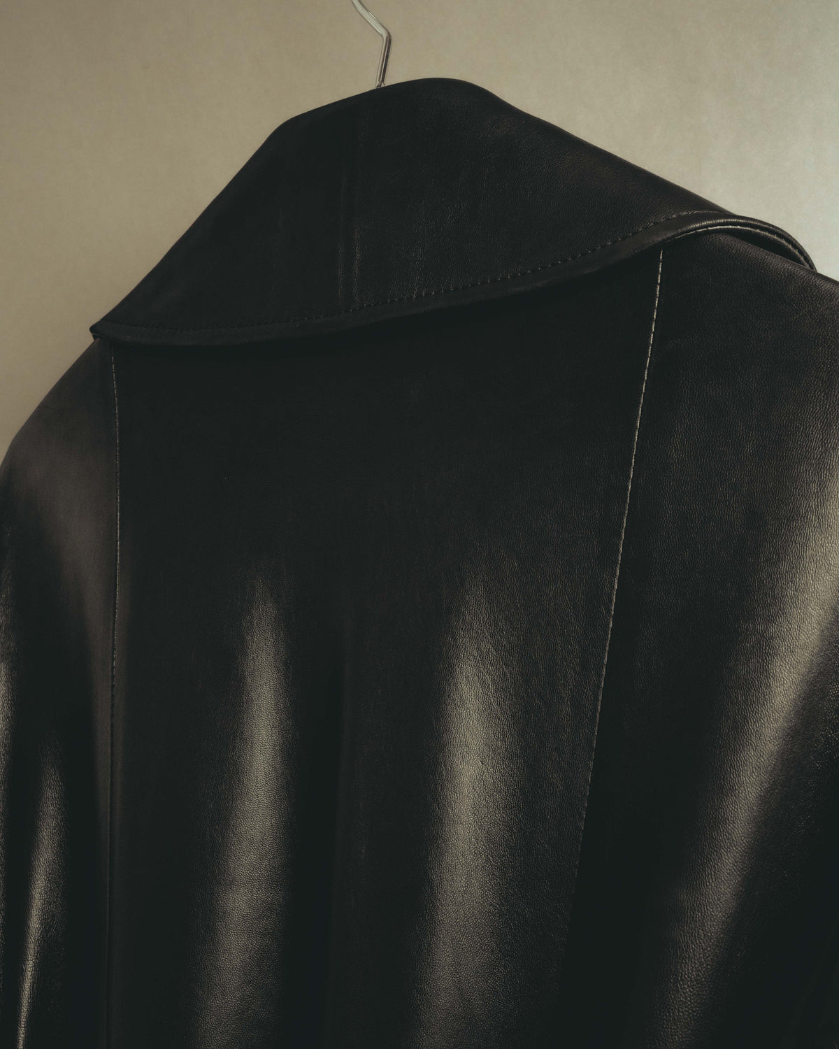 -SPECIAL- "BOTTEGA VENETA" 80's-00's Belted leather coat