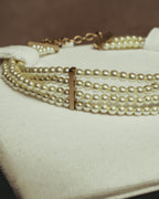 -SPECIAL- “Christian Dior” 90’s–00’s pearl cabochon multi-strand choker necklace