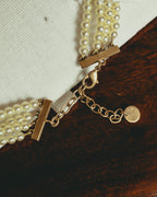 -SPECIAL- “Christian Dior” 90’s–00’s pearl cabochon multi-strand choker necklace