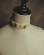 -SPECIAL- “Christian Dior” 90’s–00’s pearl cabochon multi-strand choker necklace