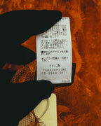 -SPECIAL- “HERMÈS” 2000’s-2010’s orange floral mesh lace stole