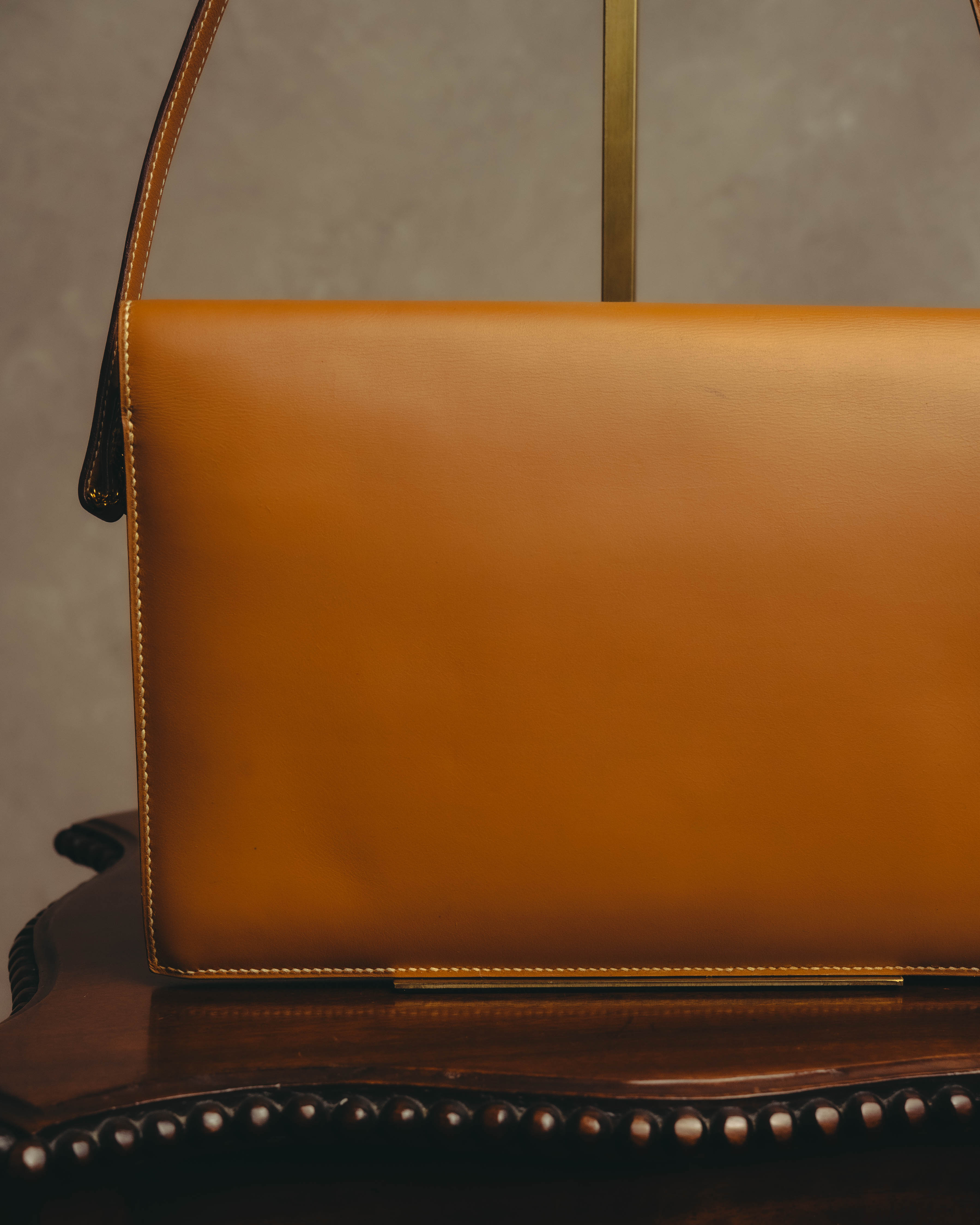 -SPECIAL- "HERMES" 70's-80's Vintage Lydie leather shoulder clutch bag