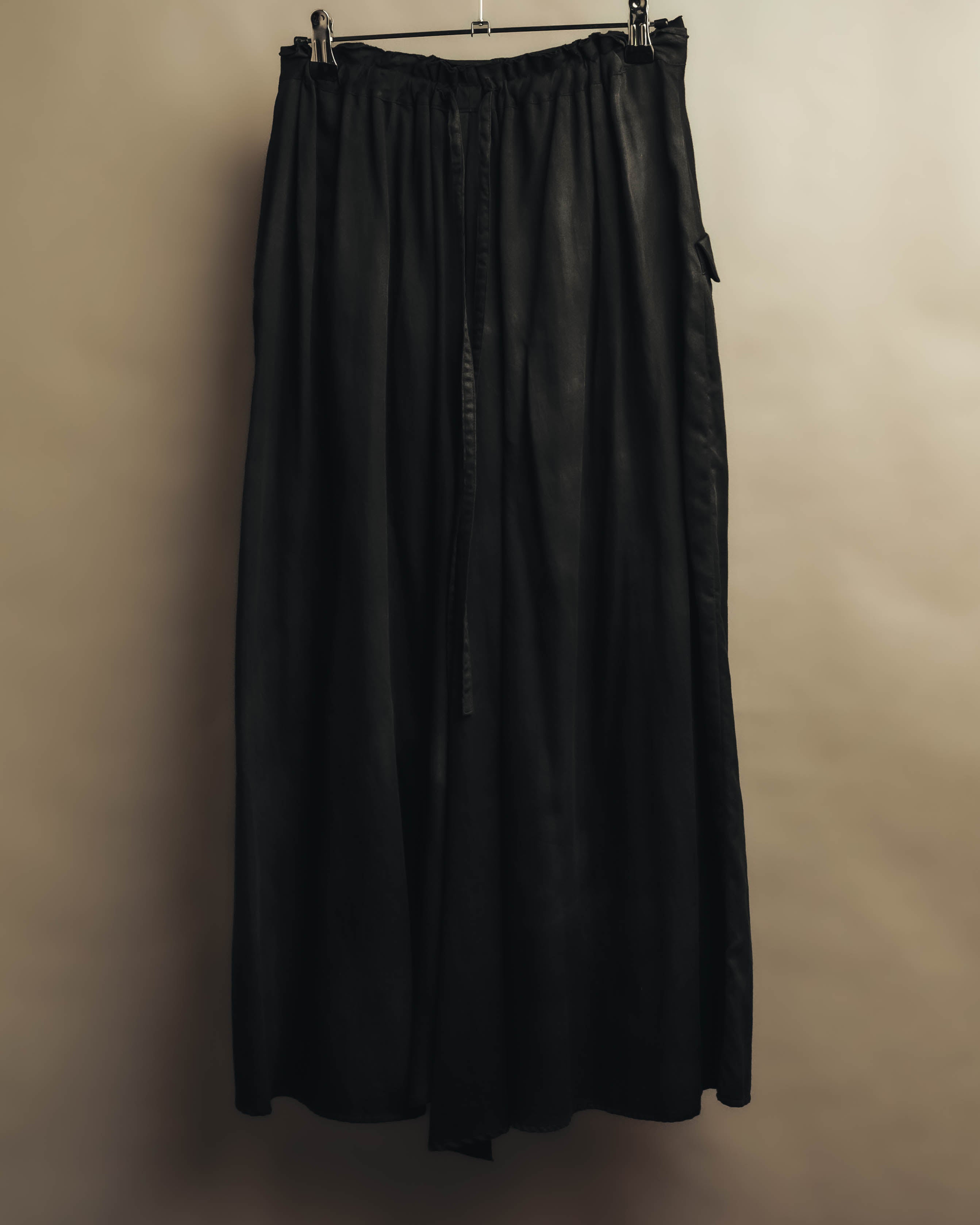 "Yohji Yamamoto +NOIR" 2010's Draped cotton maxi skirt