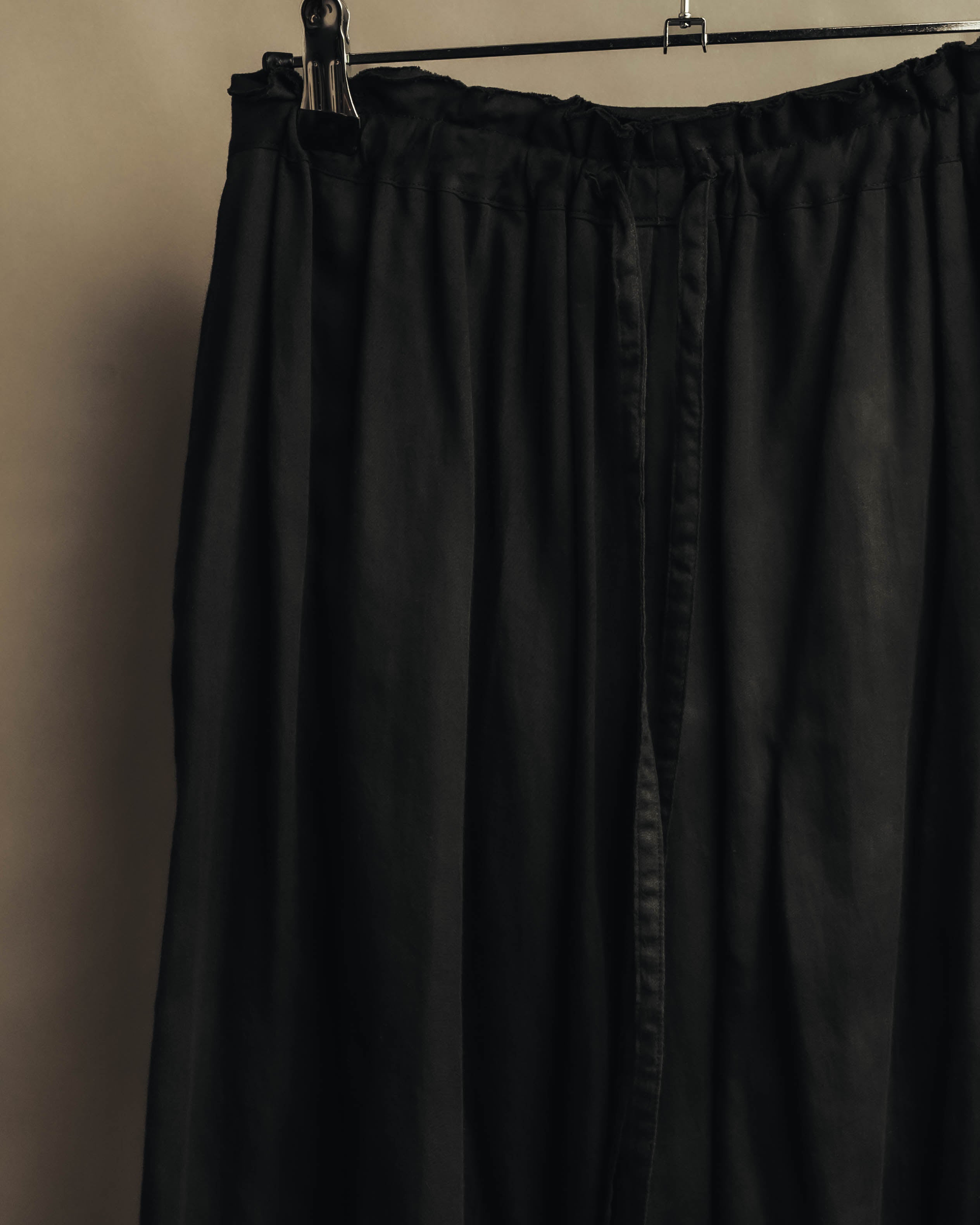 "Yohji Yamamoto +NOIR" 2010's Draped cotton maxi skirt